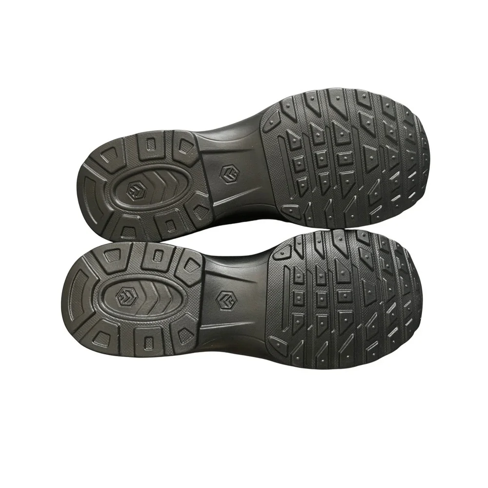 Larnmern Work Steel Toe Safety Shoes Black Knit‎ Slip On Air Cushion Sneakers